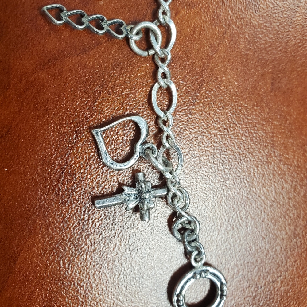 Silver Charm Bracelet with 11 Charms - Some 925 - Picture 9 of 11